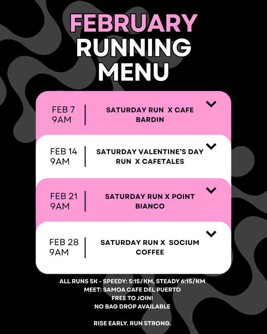 February Run Club Schedule